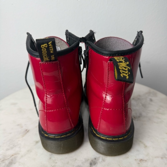 Dr Martens 1460J Women’s Red Leather Ankle Boots Size US 5 Doctor Martins Doc - Picture 4 of 9